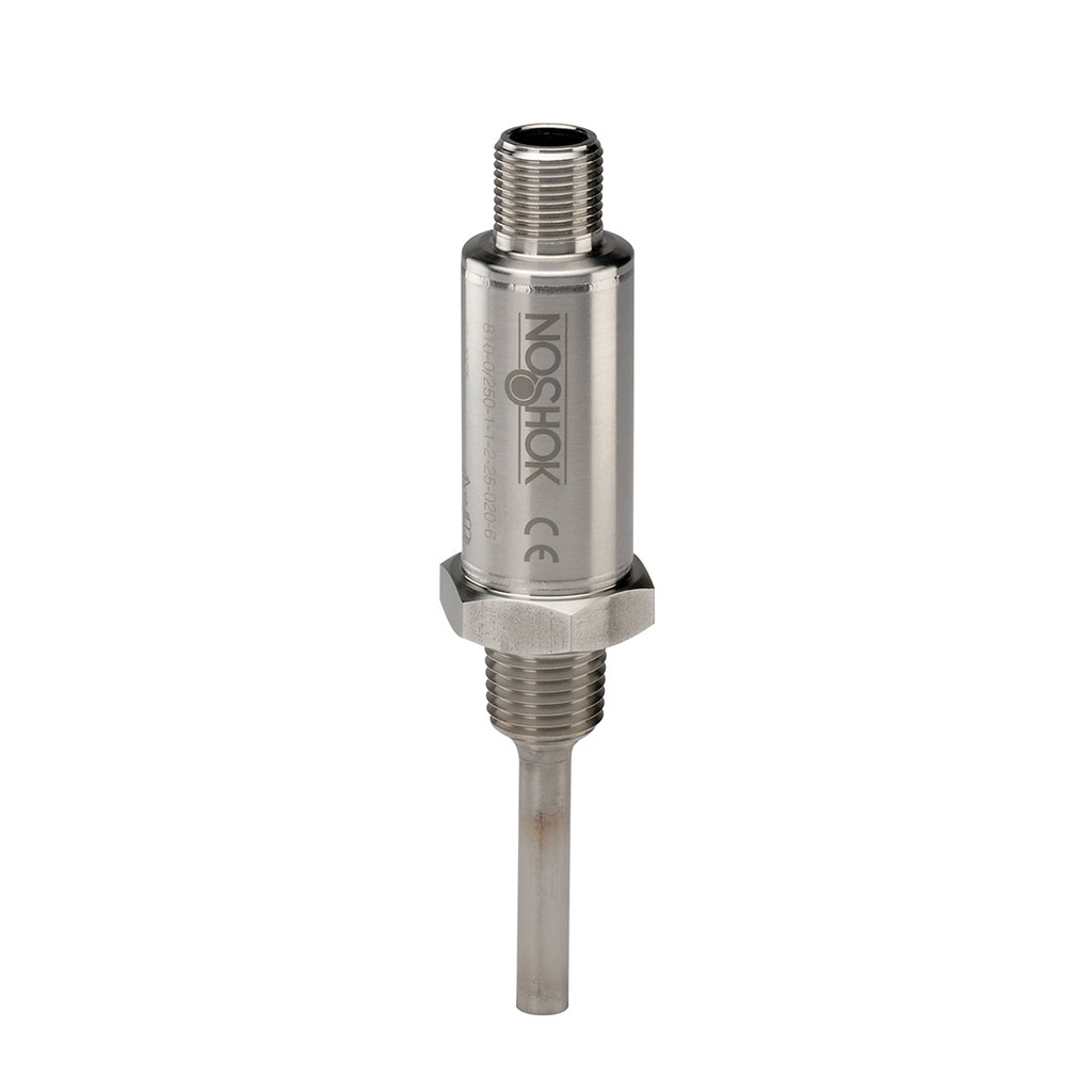 810 Series Compact Temperature Transmitter, -22 to 125 °F, 1/4" NPT-Male, 1" Stem, 6mm Stem Diam