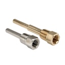 100 Series Straight Shank Thermowell, 1" NPT/NPT-Flange, 316 SS to 1/2" NPT-Male, 2.5" Stem