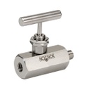 400 Series Standard, Hard Seat Needle Valve, 1/4" NPT, Female x Female, Angle, 316 SS, 0.187" Orifice