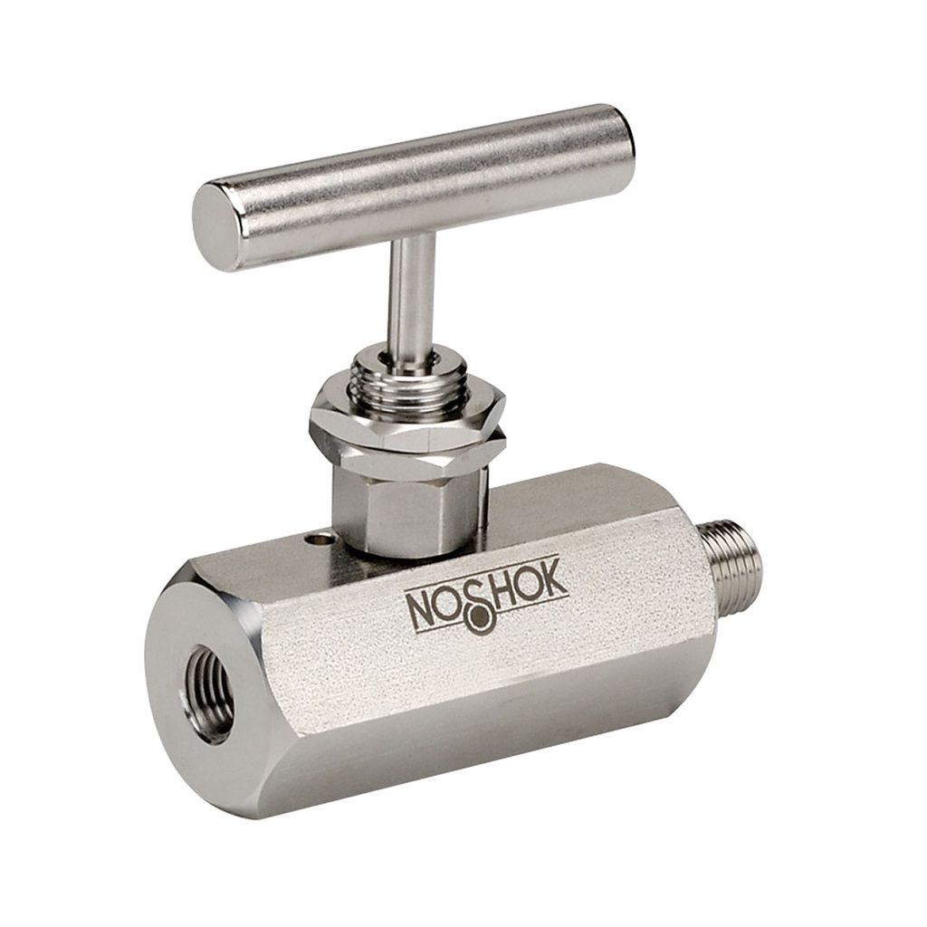 400 Series Standard, Hard Seat Needle Valve, 1/4" NPT, Female x Female, 316 SS, 0.187" Orifice w/Grafoil Packing