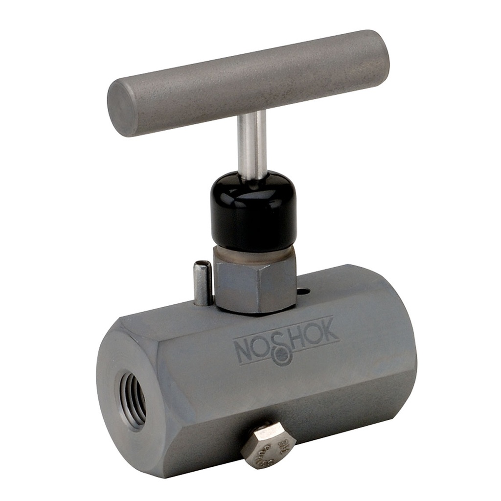 600 Series Block & Bleed, Hard Seat Needle Valve, 1/4" NPT, Female x Female, Steel, 0.187" Orifice