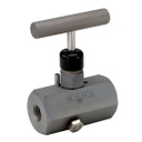 600 Series Block & Bleed, Hard Seat Needle Valve, 1/4" NPT, Female x Female, Steel, 0.187" Orifice