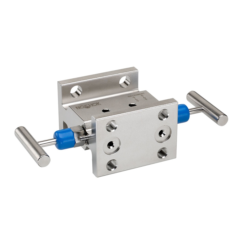 2120 Series 2-Valve Liquid Level Manifold Valve, Soft Seat, Flange x 1/2" NPT Female, Steel, 0.187" Orifice