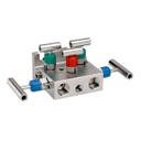 5030 Series 5-Valve Natural Gas Manifold Valve, Hard Seat, 1/2" NPT Female x 1/2" NPT Female, Steel, 0.187" Orifice