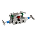 5030 Series 5-Valve Natural Gas Manifold Valve, Hard Seat, 1/2" NPT Female x 1/2" NPT Female, 316 SS, Flare Pattern, 0.187" Orifice