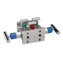 5530 Series 5-Valve Natural Gas Manifold Valve, Soft Seat, Flange x 1/2" NPT Female, Steel, 0.375" Orifice