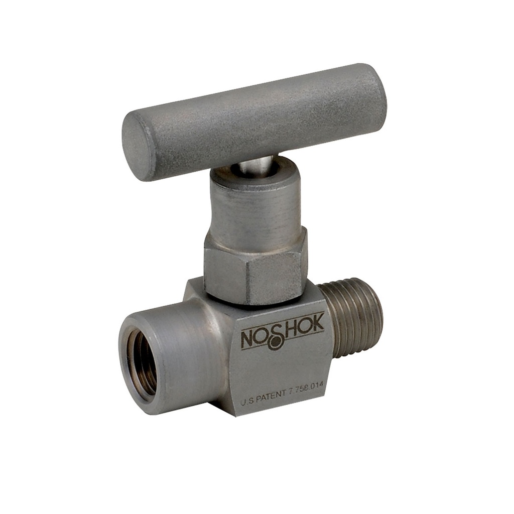 150 Series Mini Needle Valves w/Soft Tip, 1/8" NPT, Male x Male, Steel, 0.172" Orifice