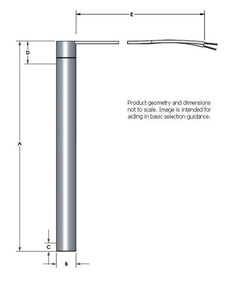 Firerod Heater .746" dia, 7" length; 1000W 480VAC; 16" Lead