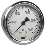 212.53 Series Industrial Brass Dry Pressure Gauge, 0 to 5000 psi