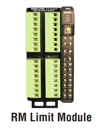 WATLOW RM LIMIT MODULE, UNIVERSAL INPUTS, SPST 5A MECHANCIAL RELAY, RTU Comms