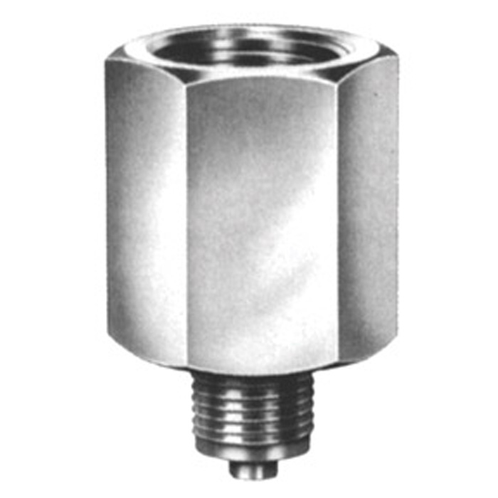 910.14.200 Series NPT to Metric Gauge Adapter, Stainless Steel, 1/4" NPTF to G 1/4 BSP