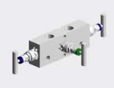 IV319 Series IV319 Series Standard C-2-C, Angled, Remote-Mount Valve Manifold, 316/316L SS, 1/2" NPTF to 1/2" NPTF, 6000 psi