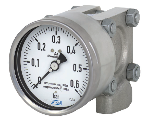 Type 733.14 - 4" Differential Pressure Gauge - Stainless Steel, 0-10PSID w/ Hydrotesting and Material Certs