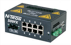 500-A Series, 9-Port, N-Tron 509FX-A Process Control Ethernet Switch, ST 2km