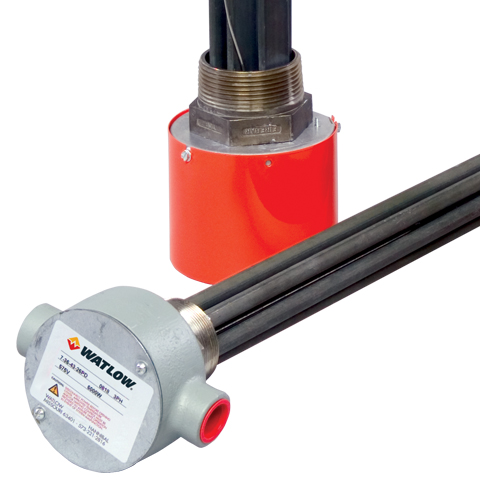 2" Tubular Screw Plug Heater, 3 Element, 480V, 3000W, 25" 'B' Immersed Length