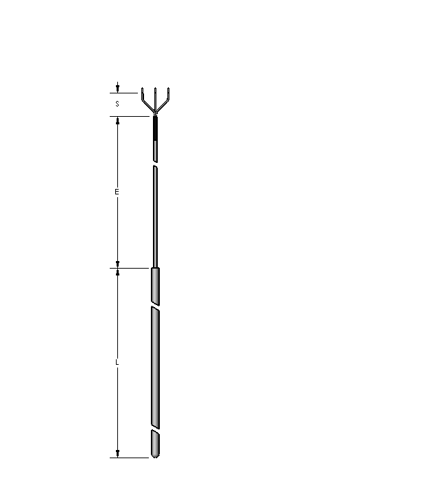 Watlow Rtd RB style, 1/4" x 4" sheath, pfa lead wire constrution, standard lead termination