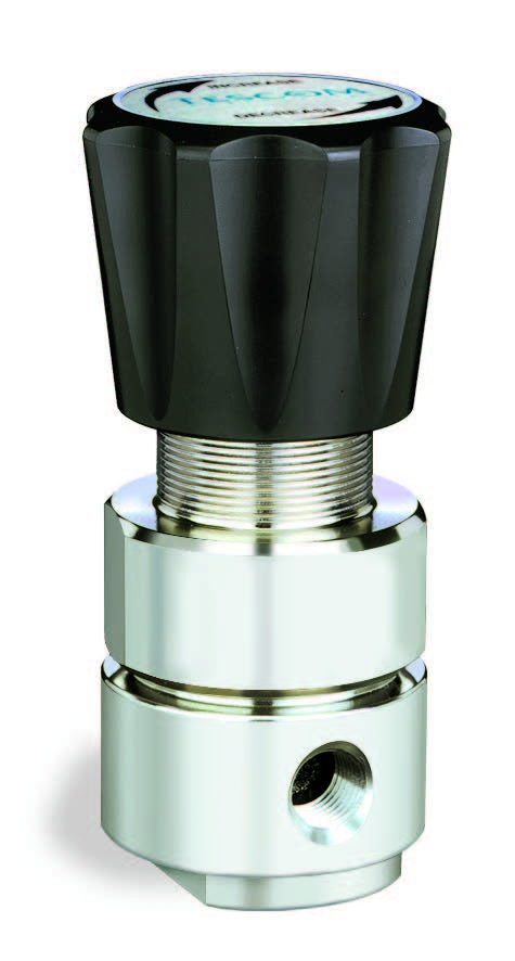 Pressure Reducing Regulator, 316L SS Body, 0-50PSI Outlet, 1/4"NPT, 3500PSI Inlet, Outlet Gauge Port at 90 Degrees