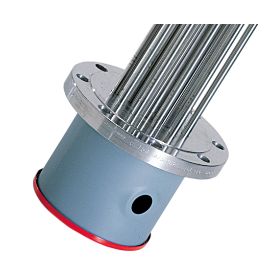 TUBULAR FLANGE HEATER,480V/44,448WATTS,8"FLANGE,44.6875 in. Immersed Length