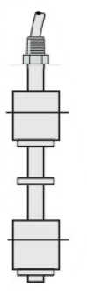 LS-300TFE Series Level Switch, 1/4"NPT, Teflon Stem and Floats LS-300TFE-24-2-TFE-050-2-2-T