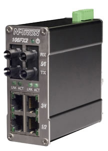 100 Series, 6-Port, N-Tron 106FX2 MDR Unmanaged Ethernet Switch, SC 2km