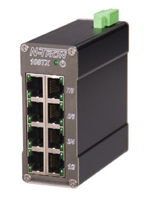 100 Series, 8-Port, N-Tron 108TX HV MDR Unmanaged Industrial Ethernet Switch