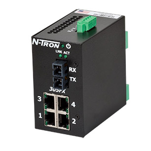 300 Series, 5-Port, N-Tron 305FX Unmanaged Industrial Ethernet Switch, SC 15km