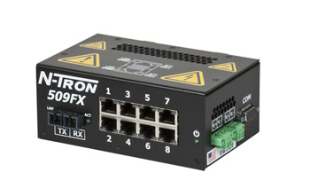 500 Series, 9-Port, N-Tron 509FX Unmanaged Industrial Ethernet Switch, SC 40km