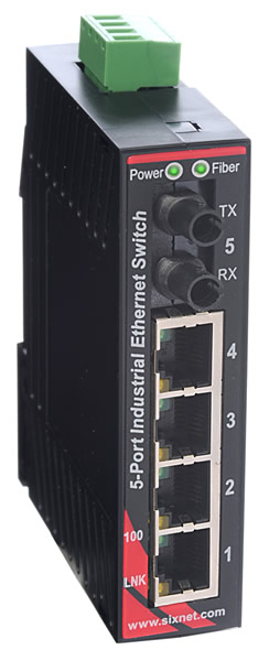 SL Series, 5-Port, Sixnet SL-5ES Unmanaged Ethernet Switch, ST 60km