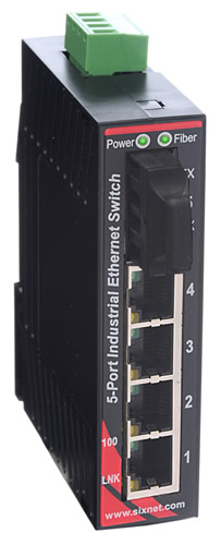 SL Series, 5-Port, Sixnet SL-5ES Unmanaged Ethernet Switch, SC 20km