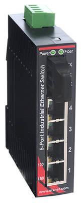 SLX Series, 5-Port, Sixnet SLX-5ES Unmanaged Industrial Ethernet Switch, SC 4km