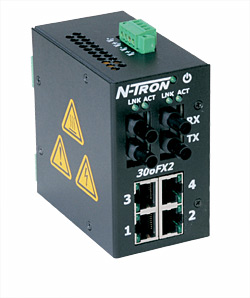 300-N Series, 6-Port, N-Tron 306FX2 Industrial Ethernet Switch with Monitoring, SC 15km