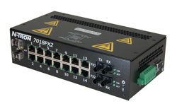 NT-7000 Series, 18-Port, N-Tron 7018FX2 Managed Industrial Ethernet Switch, ST 80km