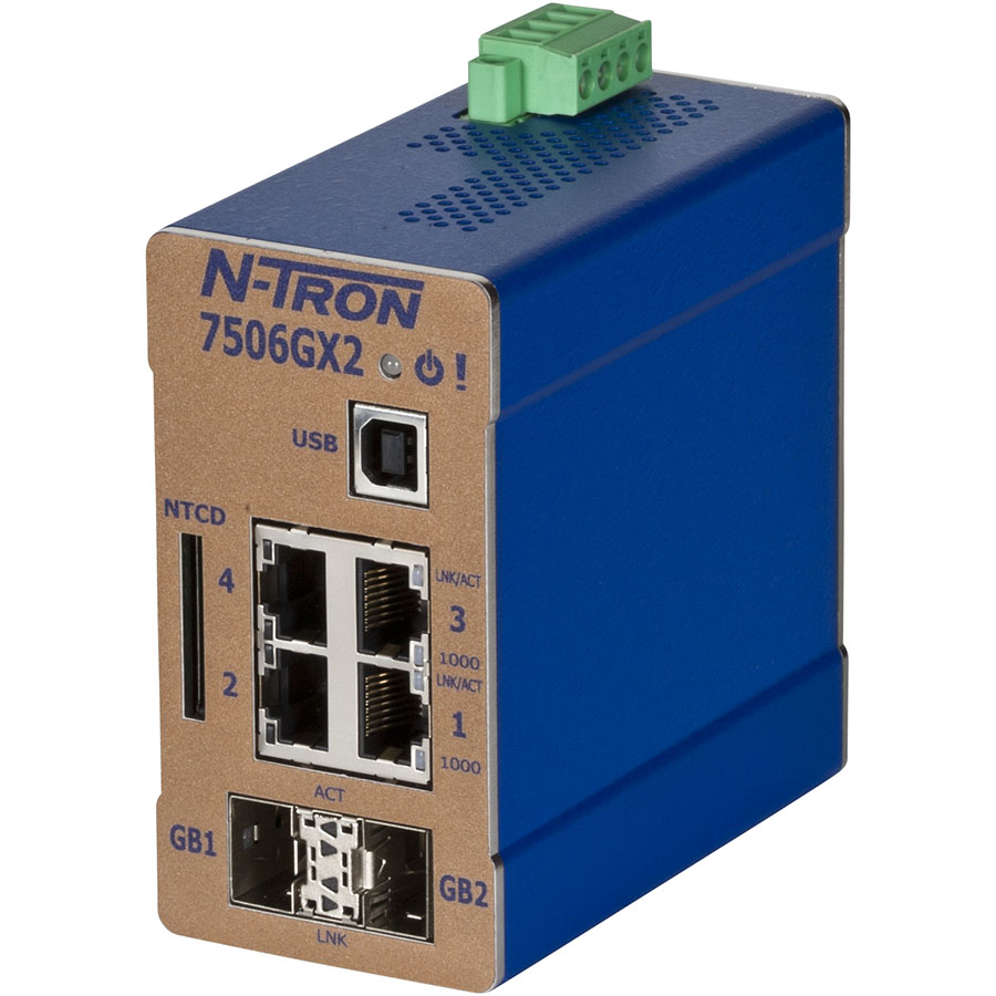 NT-7000 Series, 6-Port, N-Tron 7506GX2 Managed Industrial Ethernet Switch, LC 10km