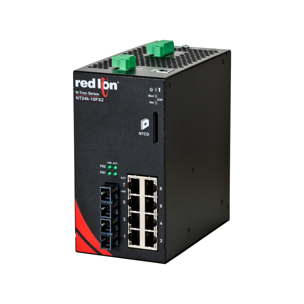 NT24k Series, 10-Port, N-Tron NT24k®-10FX2 Managed Gigabit Ethernet Switch, SC 2km