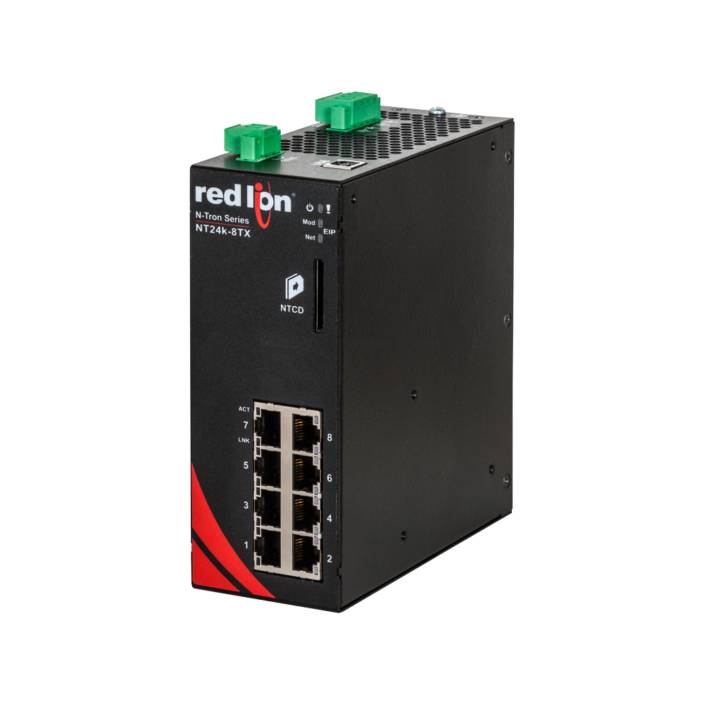 NT24k Series, 8-Port, N-Tron NT24k®-8TX Gigabit Managed Industrial Ethernet Switch PTP Enabled