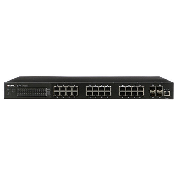 NT-328G Series, 28-Port, NT328 Rackmount Managed Layer 3 Ethernet Switch, 4 SFP+ ports, Single AC