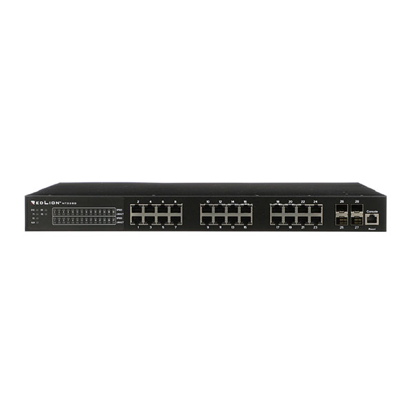 NT-328G Series, 28-Port, NT328 Rackmount Managed Layer 3 Ethernet Switch, 4 SFP+ ports, Dual AC