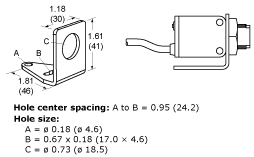 Right-Angle Mounting Bracket for Photo-Electric Sensors