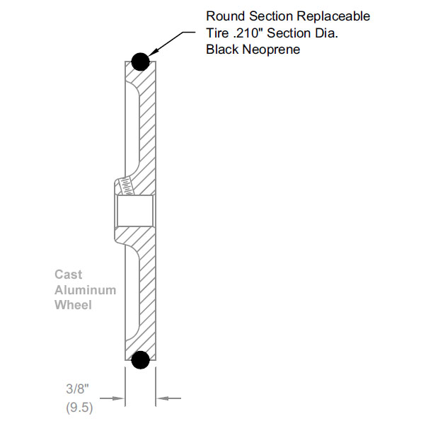 Neoprene 1/3 Meter Tire