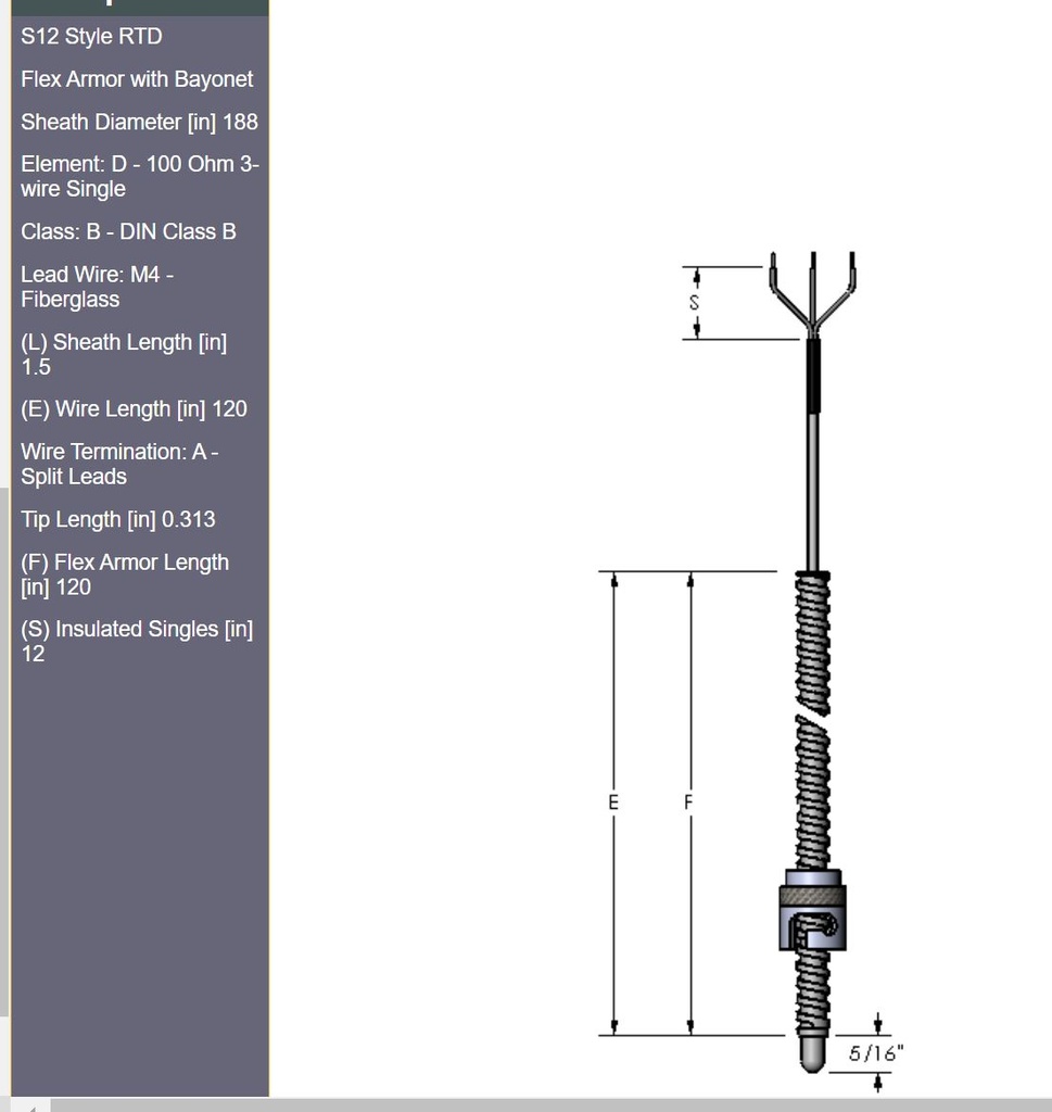 Watlow RTD S12 Style