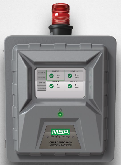 MSA Safety Chillgard 5000 Refrigerant Monitor, 8 Sample Points, w/ Strobe