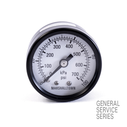 Marsh General Service Pressure Gauge 1.5", 200 PSI/KPa