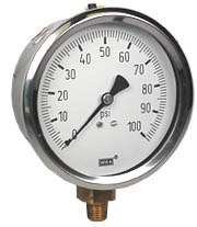 212.53-E Series WIKA 4271638 Industrial Pressure Gauge 4", 100 PSI