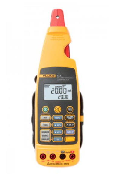 FLUKE 773 MILLIAMP PROCESS CLAMP, w/ CAL TRACEABLE W DATA METER