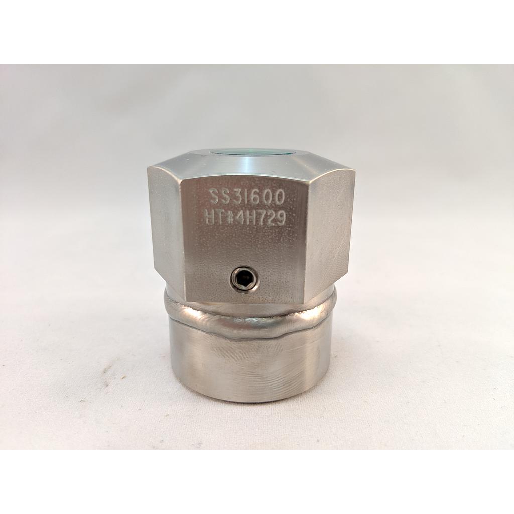 1/4" NPTF x 1/4" NPTF Mini Seal, 1.6" Diaphragm Diameter, L990.34.N2FXN2F.SS.SS-0.SS.1500