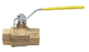 171S Euro-Sfer Series Full Port Brass Ball Valve FNPT Threaded w/ Lever Handle, w/ SS Trim