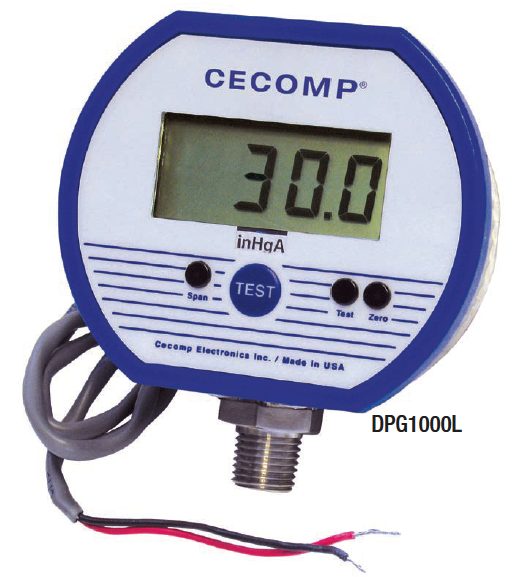 Cecomp DPG1000L Series 2-Wire Loop Powered 4-20 mA Digital Pressure Transmitters