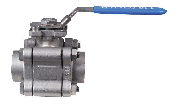 740LL / 741LL / 742LL North America Series Full Port High Performance 3 pc. Stainless Steel Ball Valve with PEEK Seats w/ Locking Lever and ISO 5211 Mounting Pad