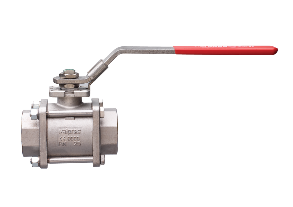 710061 / 710062 / 710085 Radiomont Series Full Port 3 pc. Ball Valve w/ ISO 5211 Pad and Double "D" Stem for Steam