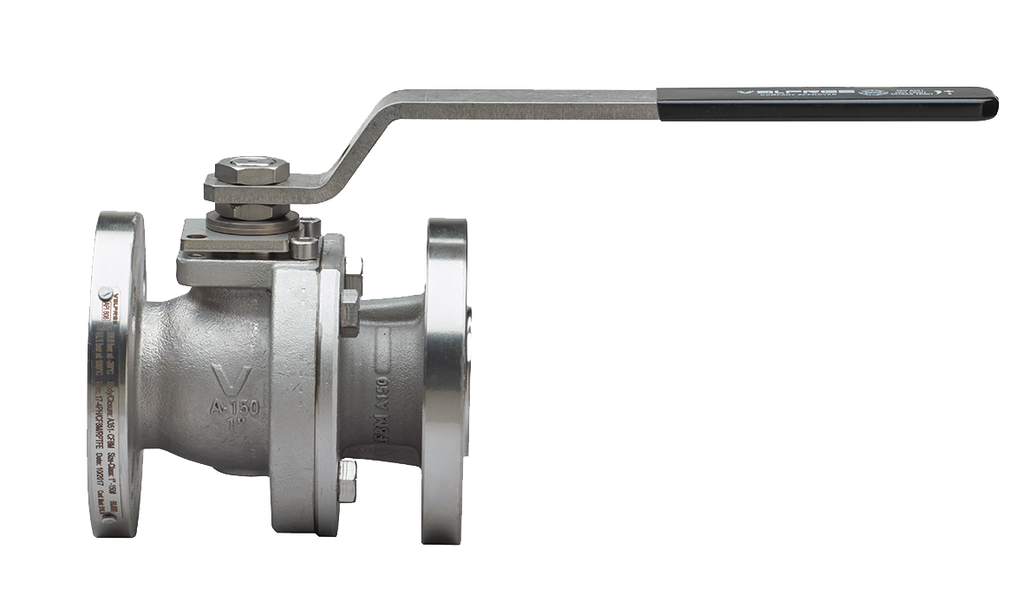 68J000 Split-Body Series API 608 Stainless Steel ANSI 150 Flanged, Full Port, Split-Body Ball Valve w/ ISO 5211 pad and Double "D" Stem